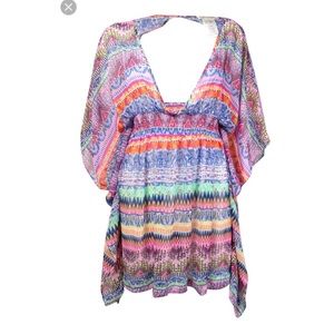 Jeasica Simpson Open Back Printed Coverup 👙